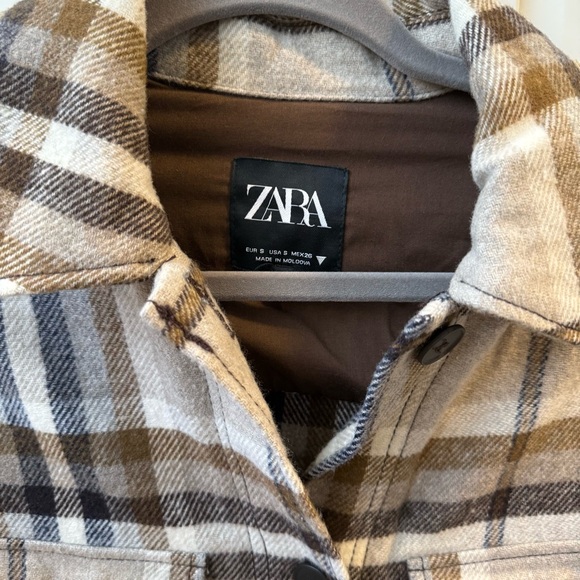 Zara Plaid Button-Up Jacket - Picture 2 of 3